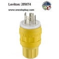 thumbnail image 1 of Leviton 28W74 Plug Locking Blade Wetguard L14-30P 30A 125/250V 3P4W Grounding - Yellow, 1 of 1