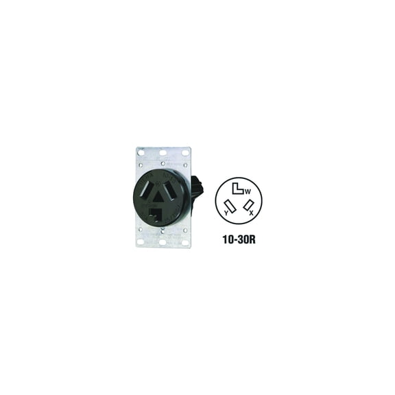 Leviton 3-Wire Dryer Power Outlet - Pack of 6