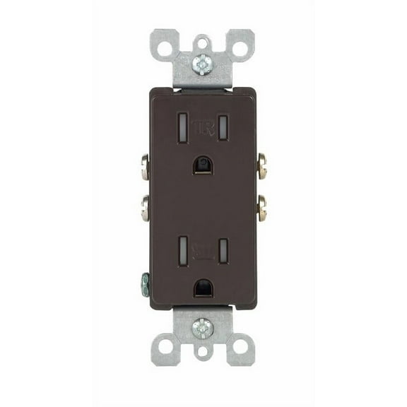 Leviton 3001367 15A, 125V Decora Duplex 5-15R Brown Outlet