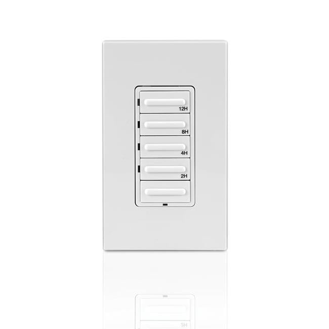 White Digital In-Wall Countdown Timer Switch with Push Buttons