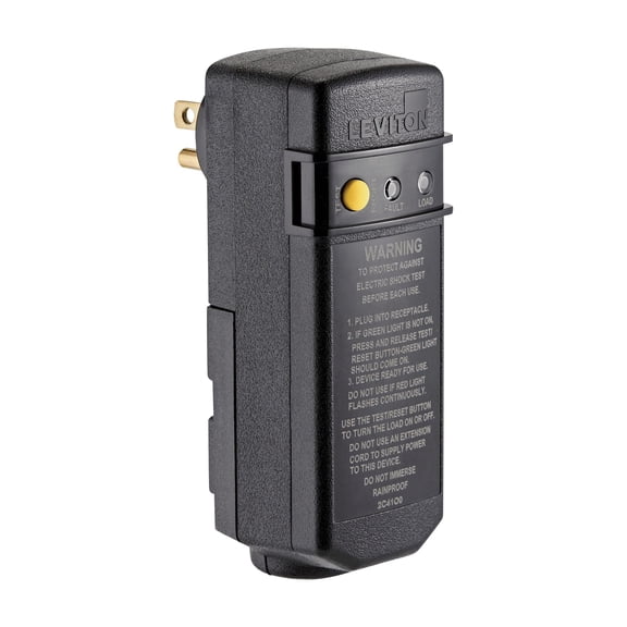 Leviton Right Angle Plug-In GFCI Outlet