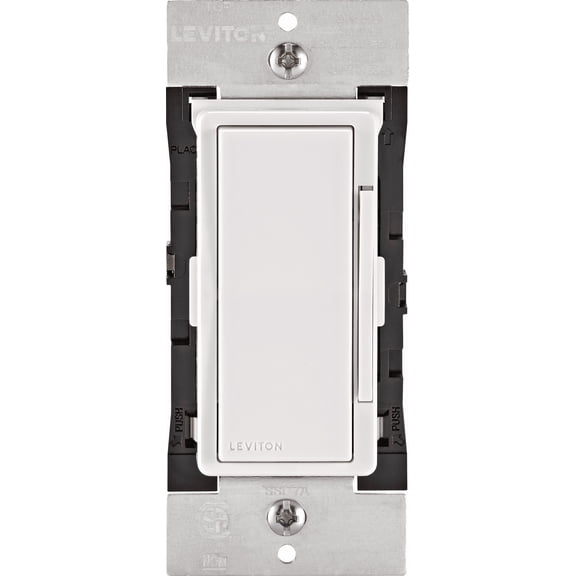 Leviton Dimmer Switch  Decora Smart Line in White  UL Listed for US Residential Electrical Code Compliance, Drop-in NEC-Standard Wiring