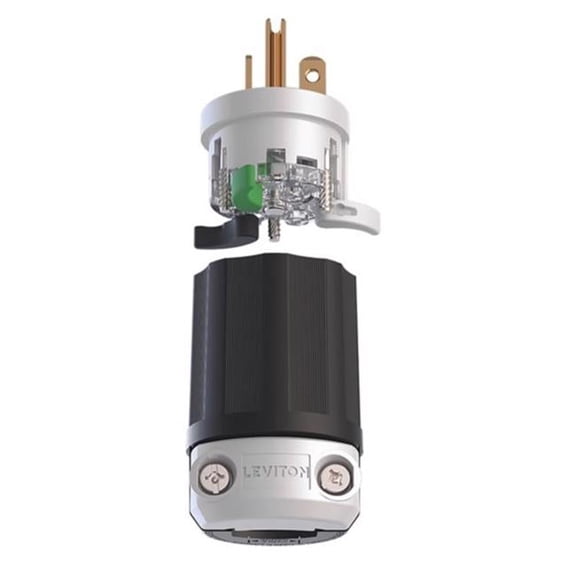 Leviton 3026872 Lever Edge Commercial & Residential Plastic Straight Blade Locking Plug 5-20P