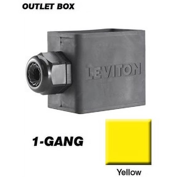 Leviton 3059-2Y Pendant Style Portable Outlet Box Standard Depth - Yellow