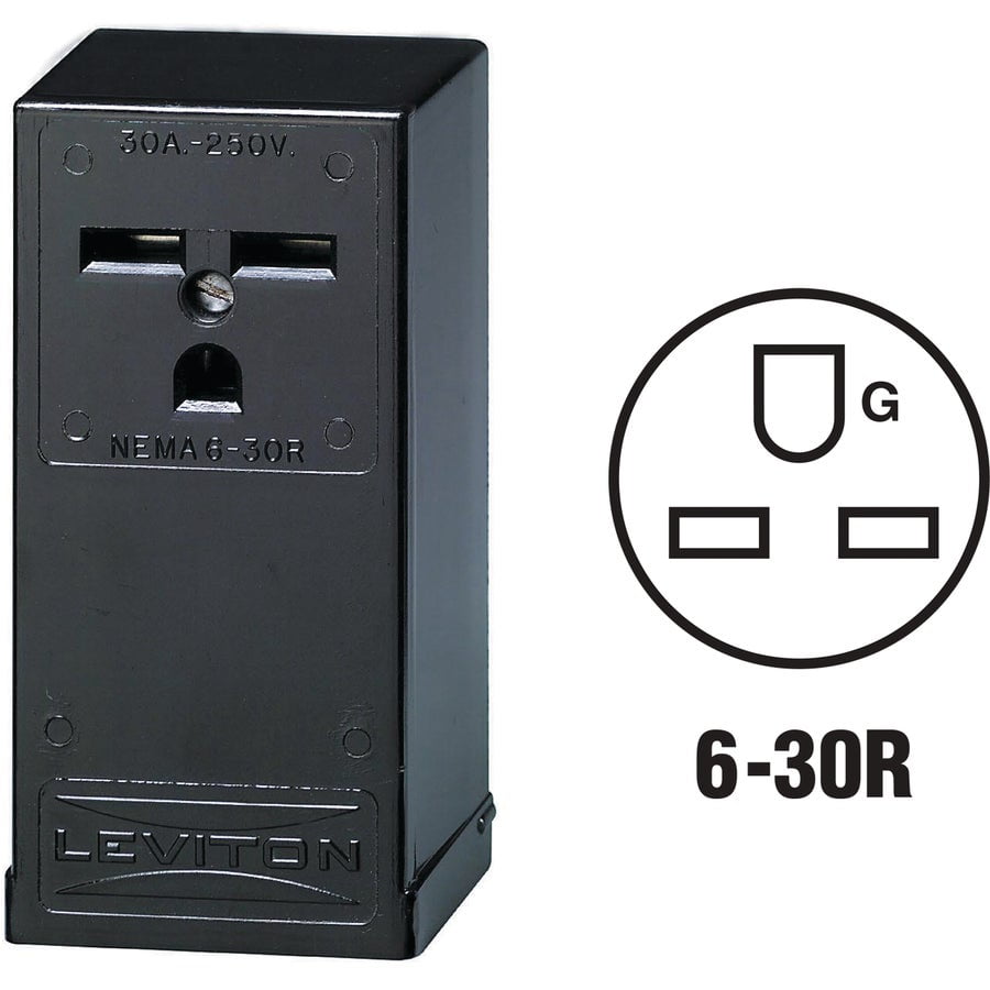 Leviton Black 30A Surface Mount Tamper Resistant Outlet