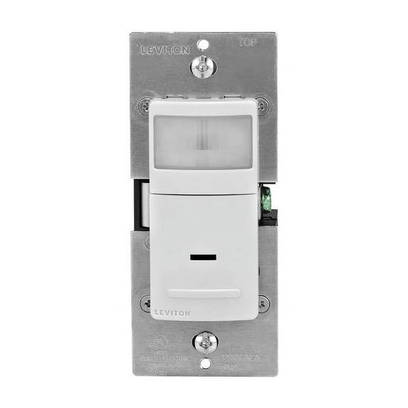 Leviton 3423100 2.5A Decora Single Pole Motion Sensor Switch, White