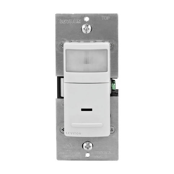 Leviton 3423100 2.5A Decora Single Pole Motion Sensor Switch, White