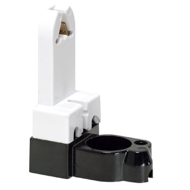 Leviton 660W Fluorescent Lampholder - Medium Bi-Pin For T-8 T-12 Lamps, Pedestal Mount, White 13571-NW