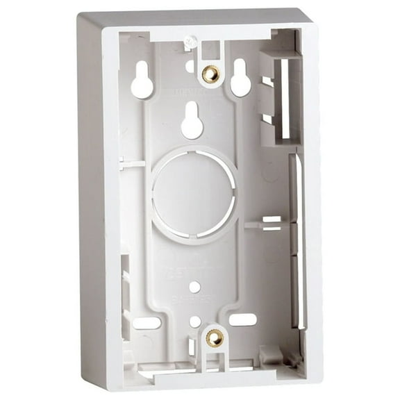 Leviton Surface Mount Box Rectangle Single Gang Plastic Box - 1 Gang - White