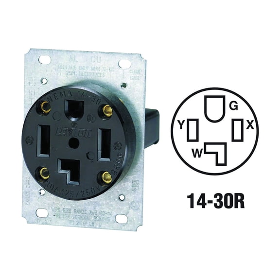 Leviton 4-Wire Dryer Power Outlet - Pack of 6