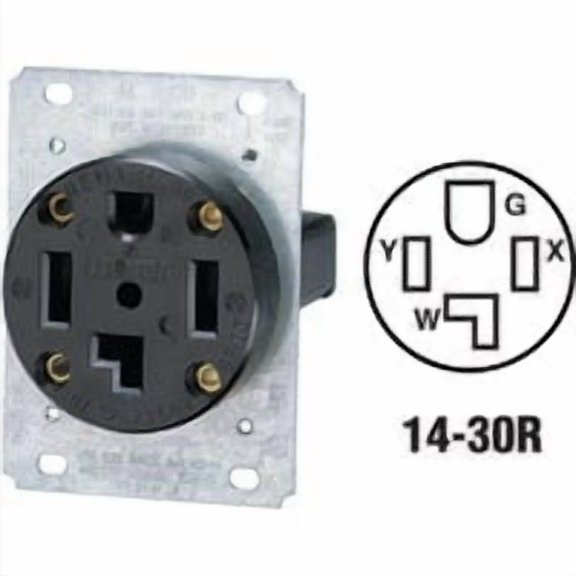 Leviton 4-Wire Dryer Power Outlet - Pack of 6 Contractor Value Pack
