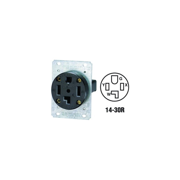 Leviton 4-Wire Dryer Power Outlet - Pack of 8