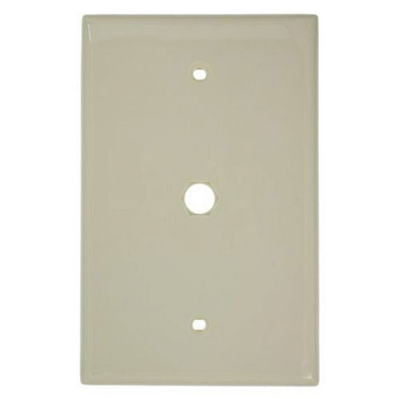 Leviton 40539-HMA Almond Midway F-Connector Hexagonal Opening Wall Plate