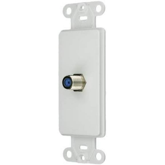 Leviton Coax Wall Plate Decora Style - 1 Port, White