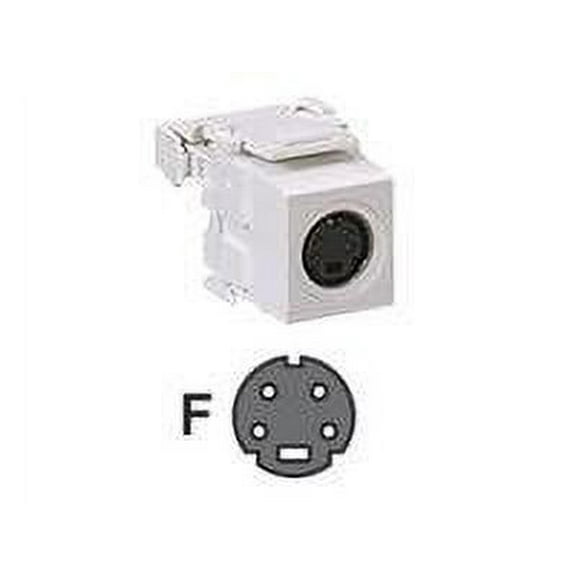 Leviton 40734-SVW White Quickport S-Video Snap-in Connector