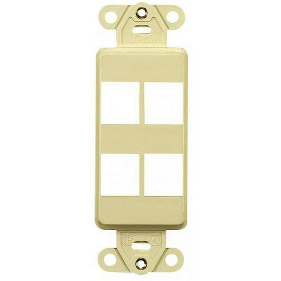 Leviton 40754-BA Quickport Decora Plus Insert 4-Port Almond