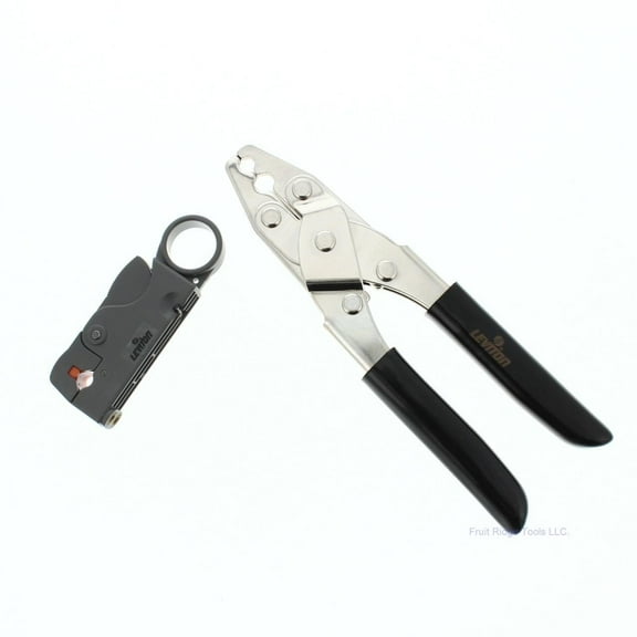 Leviton 40809-VCK Video Coaxial Cable Crimp Tool Kit with Cable Stripper