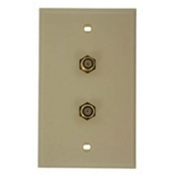 Leviton Ivory Duplex Video Cable Jack Wall Plate 40982-I