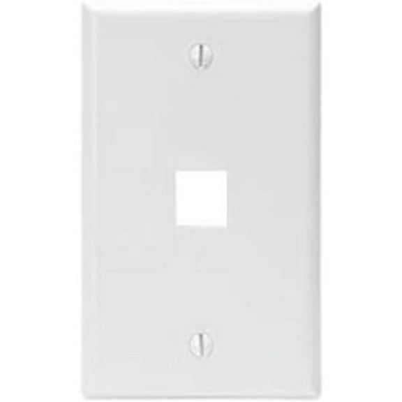 Leviton QuickPort 1 Socket Faceplate - 1 x Socket(s) - 1-gang - White