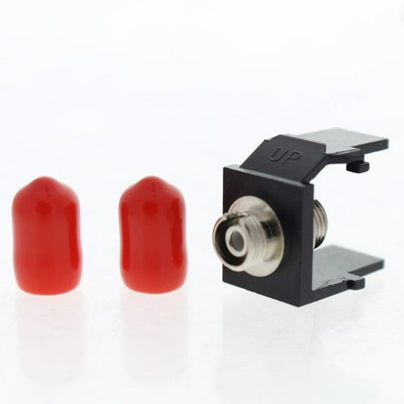 Leviton 41084-FEZ Simplex FC Thread-Lock QuickPort Fiber Optic Adapter SM/MM - Zirconia Sleeve