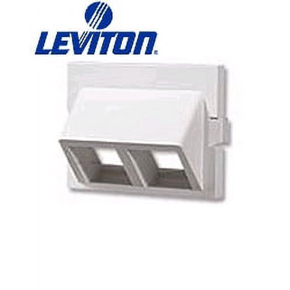 Leviton 41294-2QE 2-Port QuickPort Adapter MOS Insert - Black