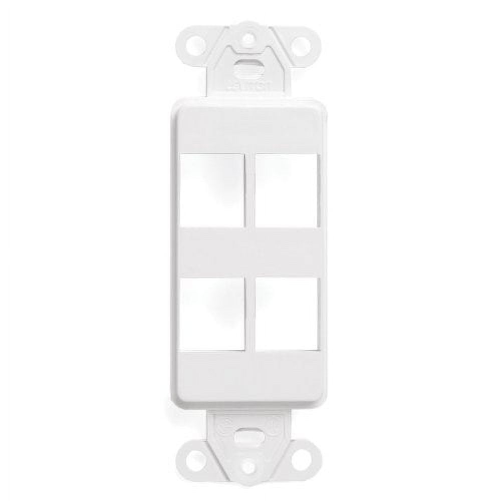 LEVITON 41644-W 4-Port QuickPort(R) Decora(R) Platform