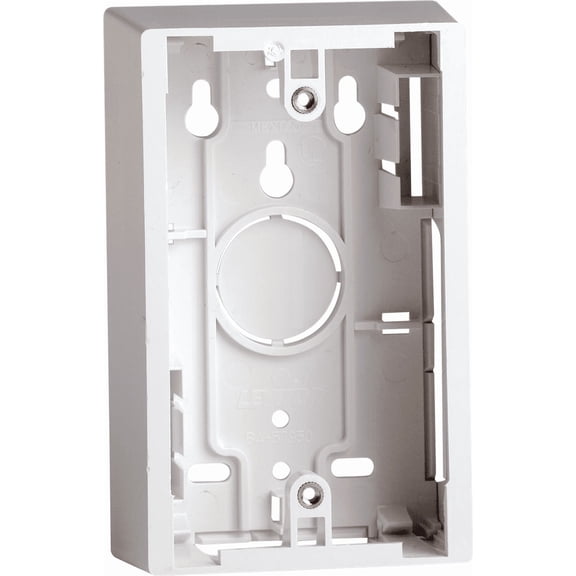 Leviton 42777-1WA Surface Mount Back Box, White Pack of 10 Home & Garage Storage, Stackable Design