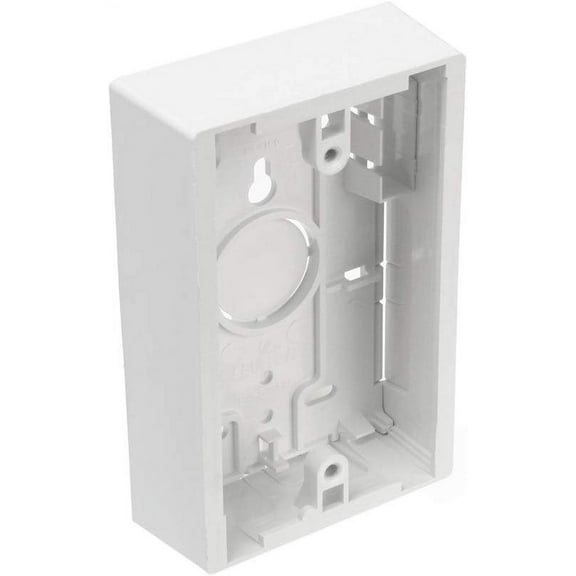 Leviton 42777-1WB Surface Mount Backbox, Single Gang, White, 1.45-Inch