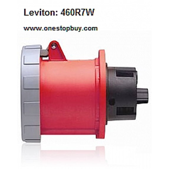 Leviton 460R7W Pin and Sleeve Outlet 60 Amp 480 Volt 3-Phase 3P 4W NA ...