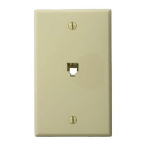 Leviton 4625B-46I Ivory 6P6C Modular Telephone Jack Wall Plate