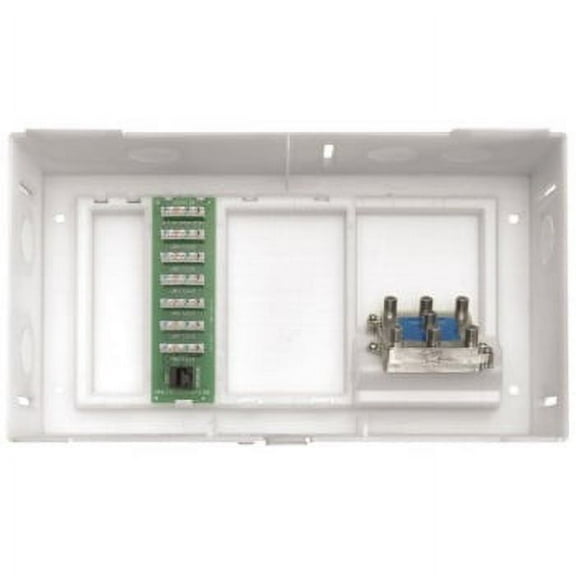 Leviton 47605-MDU 9.01" Compact Structured Media Enclosure with Cover, White