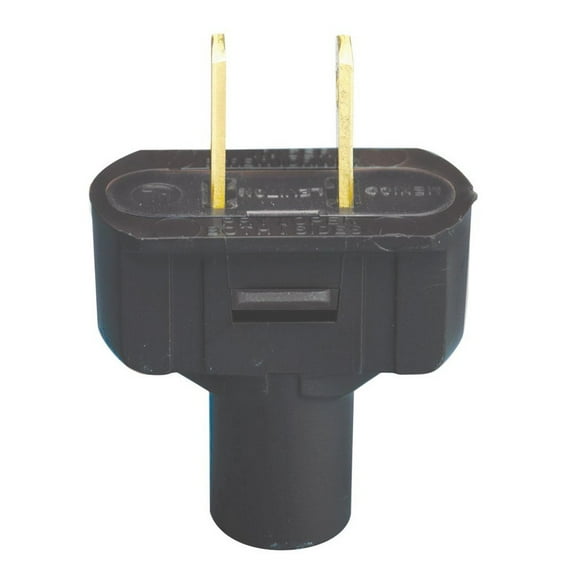 Leviton Non-Grounding Plug 48643-E - 15 Amp 125 Volt Type A - 1 Pack, Black