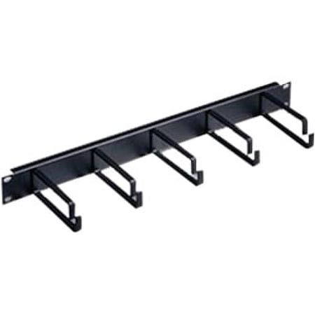 Leviton 49253-LPM Five-Ring Horizontal Patch Cord Organizer, 1RU, 4-inch D-Rings