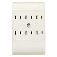 thumbnail image 1 of Leviton R52-49687-00W White Six Outlet Plug-In Outlet Adapter, 1 of 1