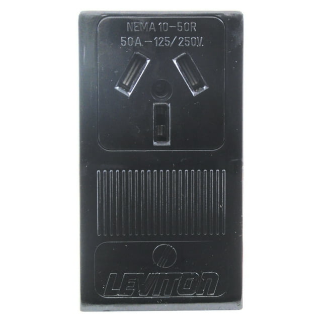 Leviton 5050 Single-Surface Replacement Range Receptacle, 3 Wire