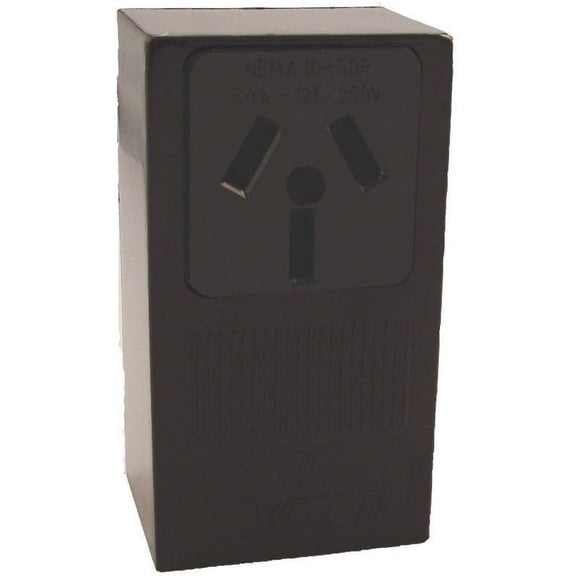 Leviton 5050 Single-Surface Replacement Range Receptacle, 3 Wire