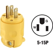 Leviton C20-515PV-000 Grounded PVC Commercial Grade Straight Blade Plug