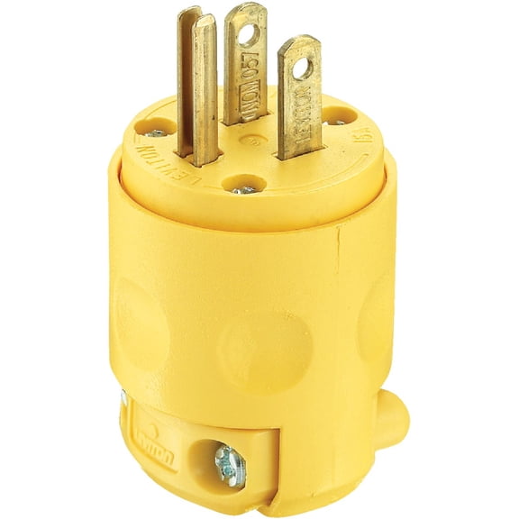 Leviton 515PV YL Plug Dead Front 2PO 3WI 5-15P 15A125V