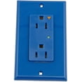 thumbnail image 1 of Leviton 5280-IGB 15-Amp, 125-Volt, Decora Plus Duplex Receptacle, Straight Blade, Industrial Grade, Isolated Ground, Surge with Indicator Light, 1 of 1