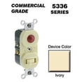 thumbnail image 1 of Leviton 5336-I Duplex Combo Switch/Pilot Light Single-Pole/Neon Pilot 20A 125V - Ivory, 1 of 2