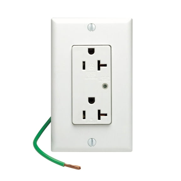 Leviton 5380-W Decora Surge Duplex Receptacle Industrial Grade 5-20R 20A 125V - White