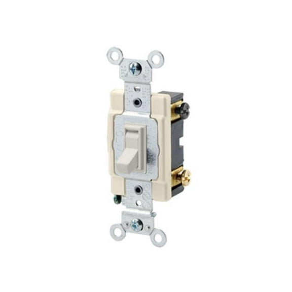 Leviton 54504-2TS AC Quiet Switch 15 amps Toggle Light Almond Light Almond
