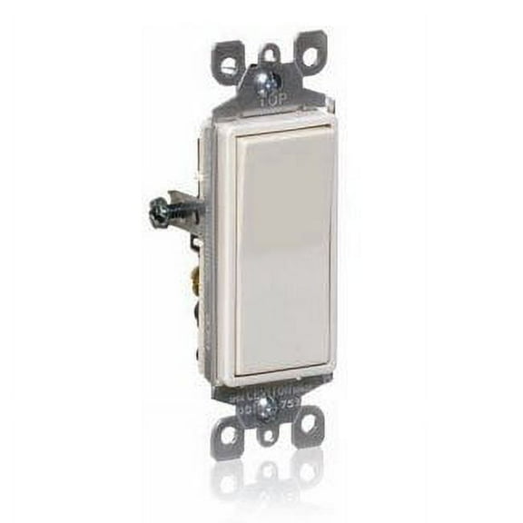 Leviton 5601-2WM 4 Pack 15Amp 120/277V Decora Rocker Single Pole AC Quiet Switch, White