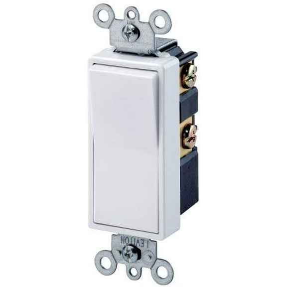 Leviton 5604-2W 15 Amp, 120/277 Volt, Decora Rocker 4-Way AC Quiet, Small, White
