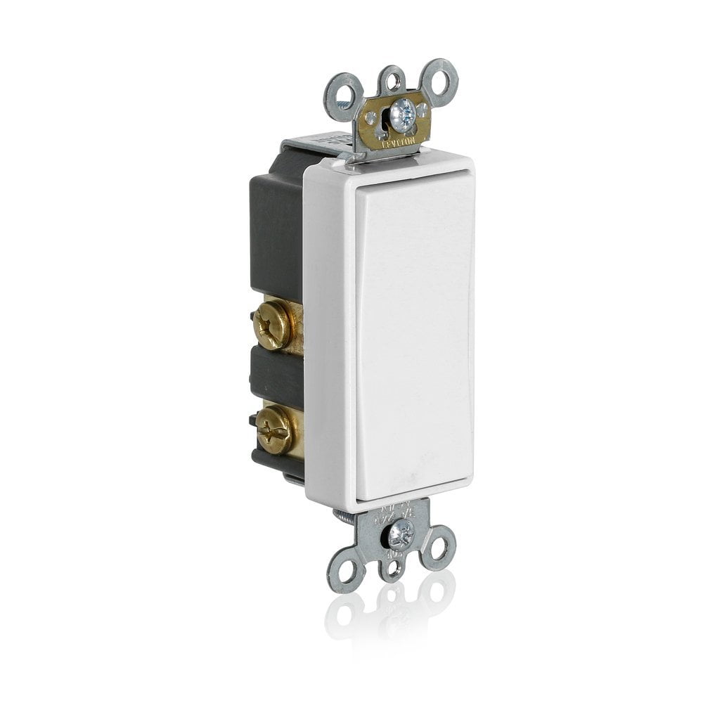 White Satin Low Voltage Rocker Light Switch
