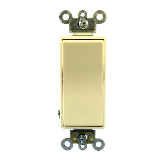 Leviton 5621-2A Almond Decora Plus Single Pole Rocker Light Switch 20A
