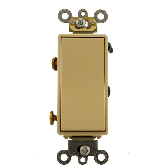 Leviton 5623-2I Decora Plus Rocker 3-Way AC Quiet Switch Spec Grade, Ivory (10 Pack)