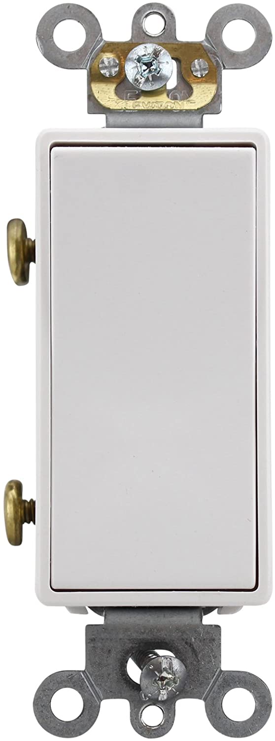 Leviton 5623-2W Decora Rocker Switch 20A 120/277V, White (10 Pack)