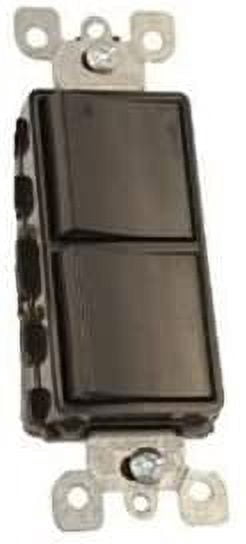 Leviton 5634-E 15A, 120V Comb. Decora Rocker (2) Switch