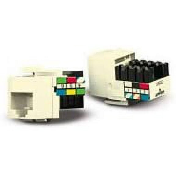 Leviton 6-Conductor Snap-In Jack Almond 40836-A (pack of 10)